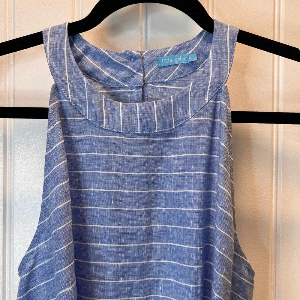 J. McLaughlin ‘Meline’ 100% Linen Striped Jumpsuit. Size 8.‎ NWOT. - Picture 11 of 12